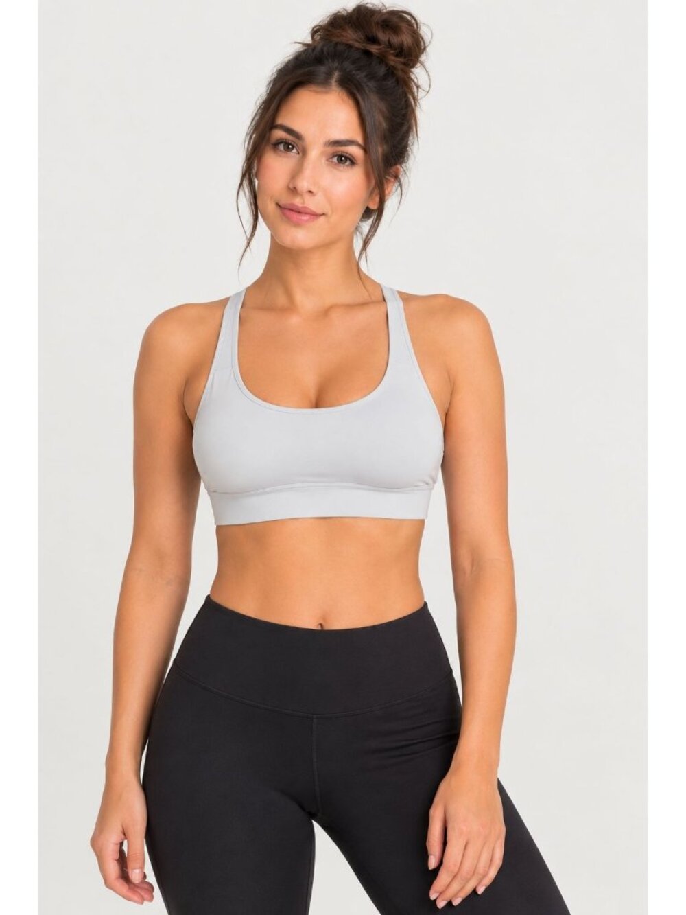 Athleta Womens White Sports Bra - Size S - Strappy Back Design- Unpadded